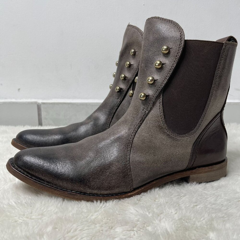 Luchesse Spirit Women's Brown Brandy Chelsea Slip On Boot Studded Shoes Size 11